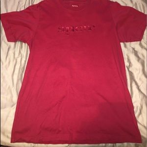 Supreme Overlap Pink Tee